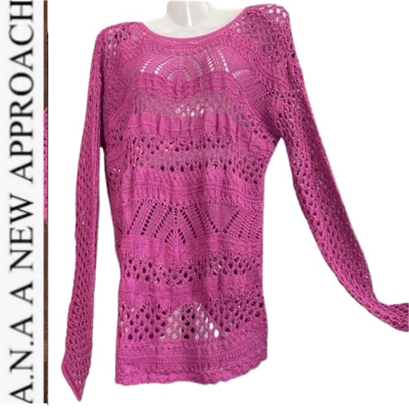 🌺Twist Front/Back Crochet Sweater - Picture 1 of 14